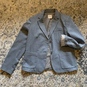 Wool blend blazer, birds egg blue